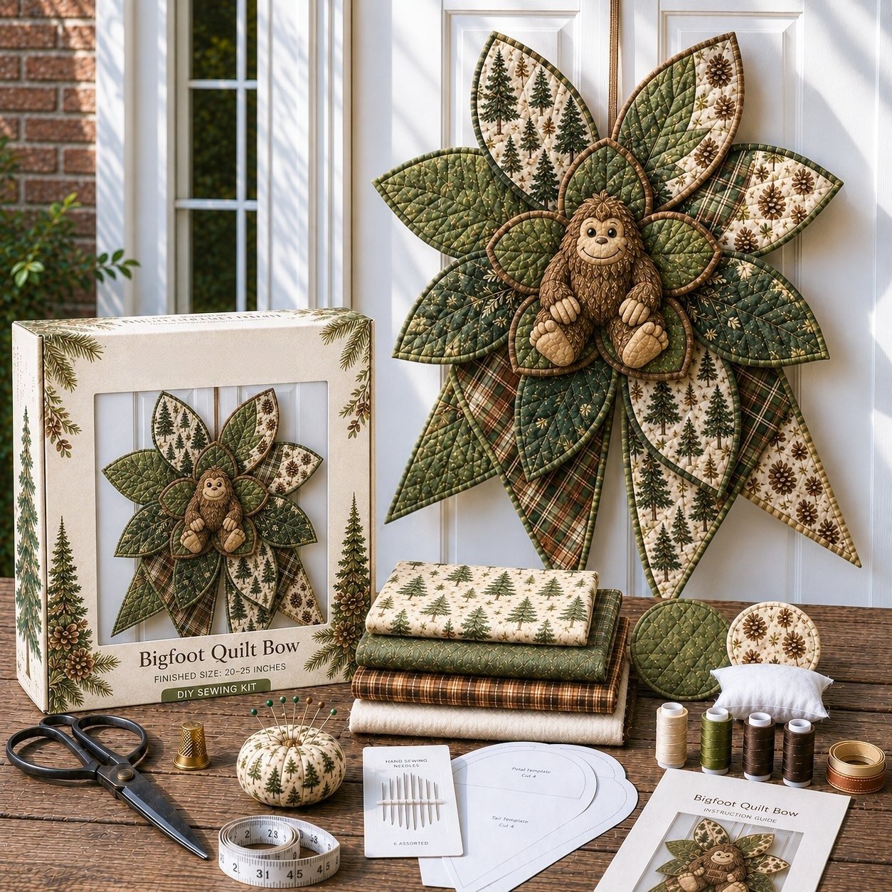 Bow Sewing Kit Türkranz-Nähset | Herbstmotiv | Komplett & Für Anfänger Geeignet | FoxStitch 13