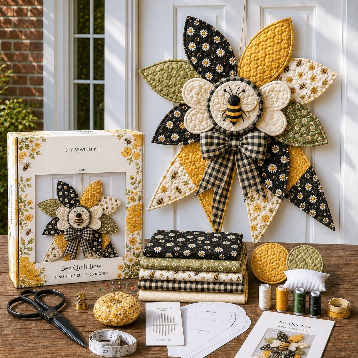 Bow Sewing Kit Türkranz-Nähset | Herbstmotiv | Komplett & Für Anfänger Geeignet | FoxStitch 16