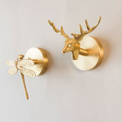 Brass Animal Wall Hook Rack with Gold Finish – Decorative Coat Hooks for Elegant Home Decor 2
