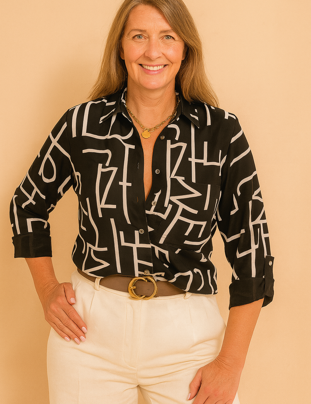 CARMEN | Chic printed shirt blouse 1