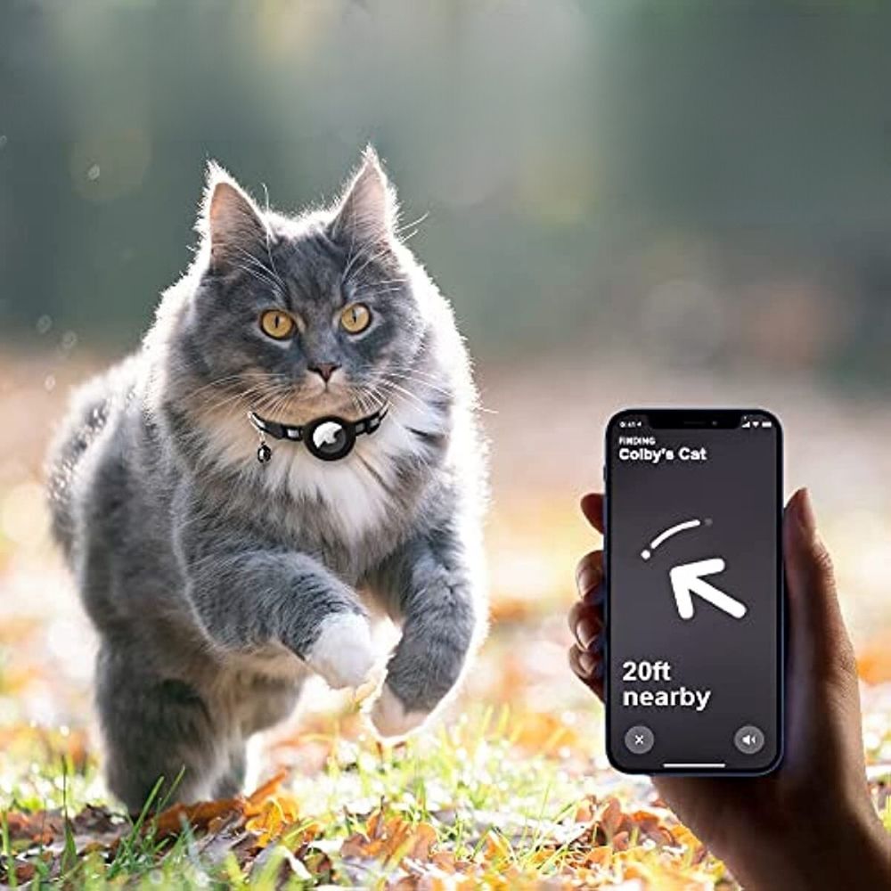CAT GPS tracker collar with quick-release fastener and reflective design for improved night visibility 1