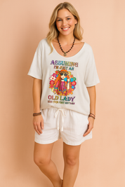 CLARA | T-shirt with a fun print and a loose fit 2