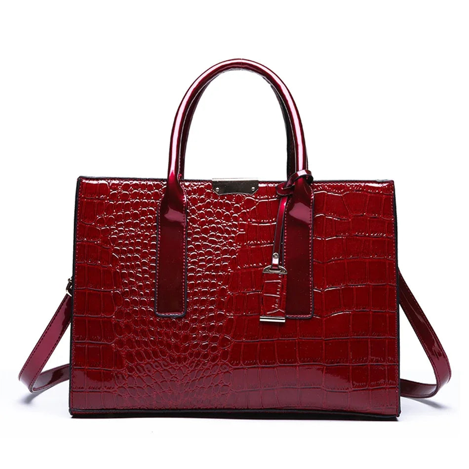 CROCODILE | Trendy Designer Croco Handbag 0