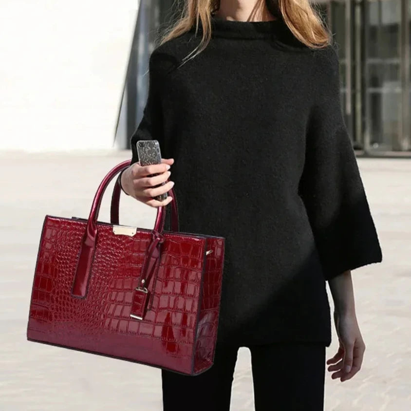 CROCODILE | Trendy Designer Croco Handbag 4