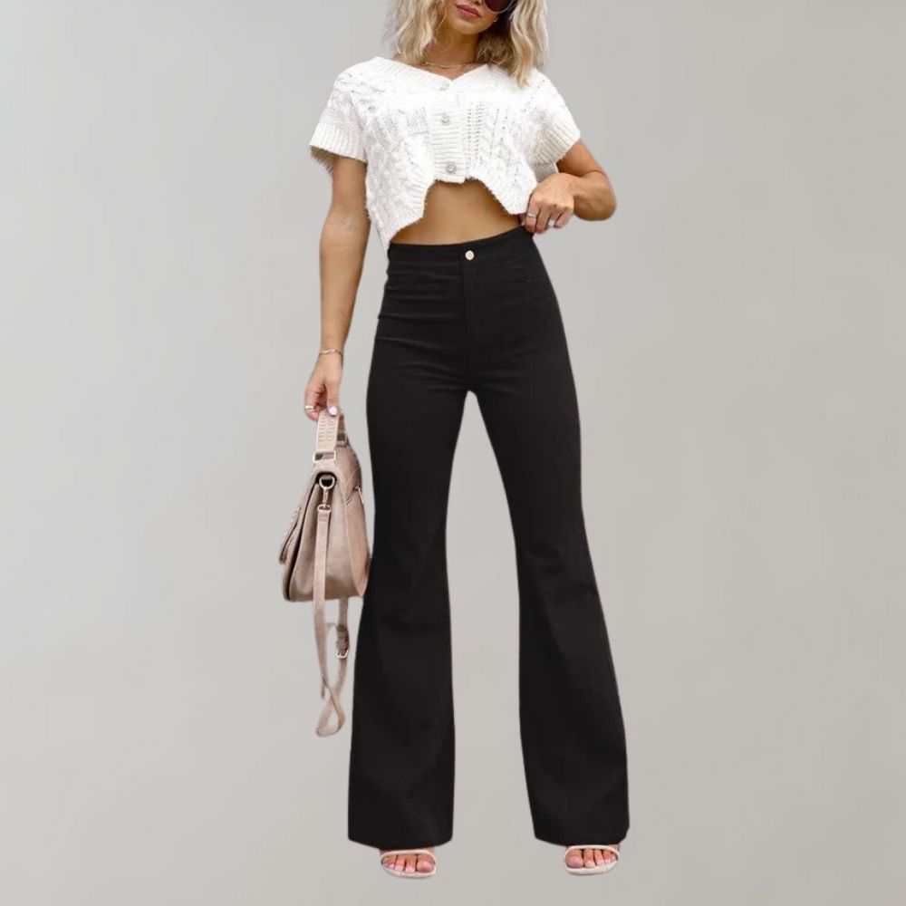 Callie | Trendy Corduroy Flared Trousers 11