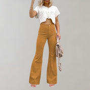 Callie | Trendy Corduroy Flared Trousers 9