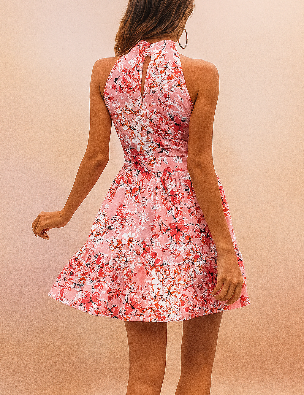 Carlotta | Chiffon summer dress with an American neckline - Summer Edition 2