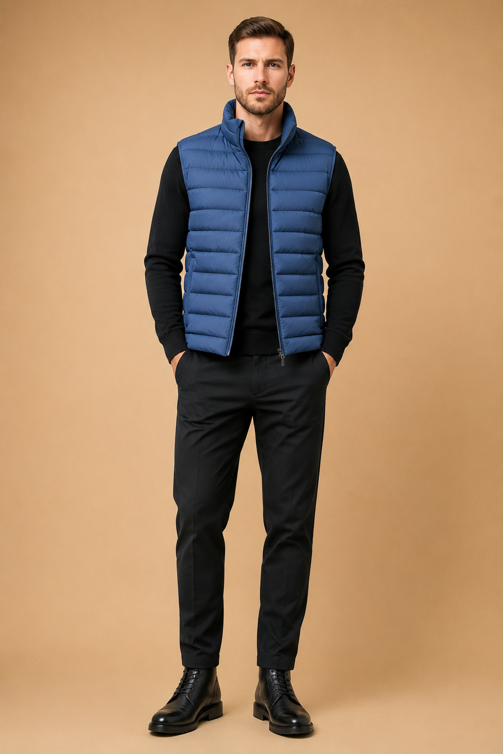 Dawson | Men's Lightweight Quilted Puffer Vest with Full Zip