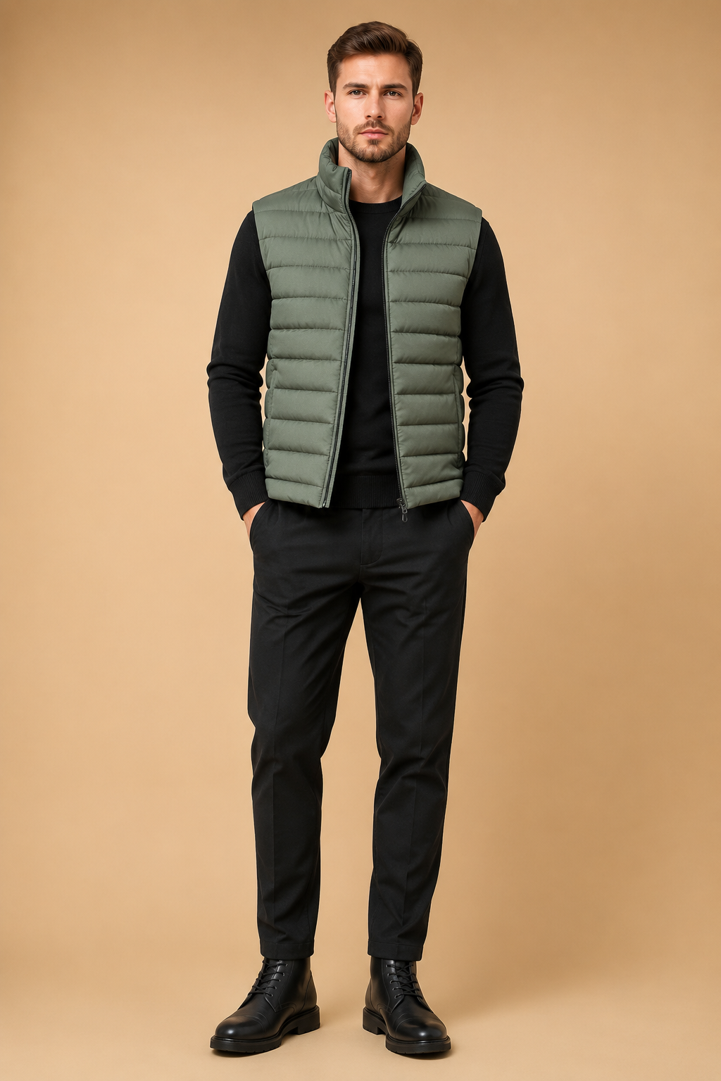 Dawson | Men's Lightweight Quilted Puffer Vest with Full Zip