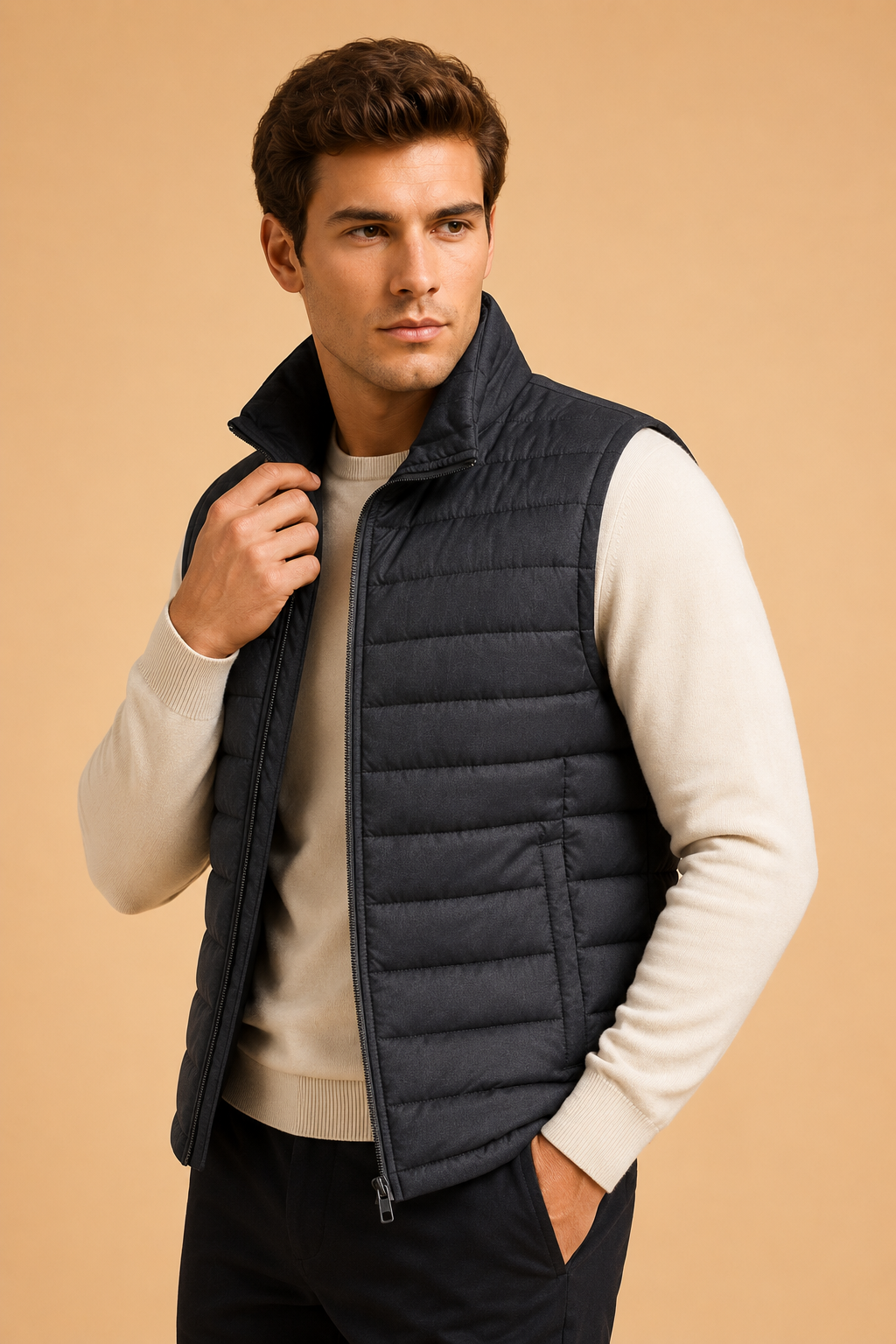Dawson | Men's Lightweight Quilted Puffer Vest with Full Zip