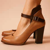Celina | Elegant block heel pumps with a strap 1
