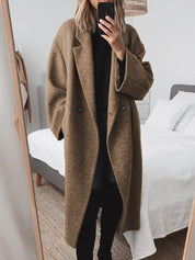 Cely | Comfortable oversized coat with double buttons 0