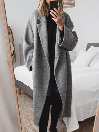 Cely | Comfortable oversized coat with double buttons 1