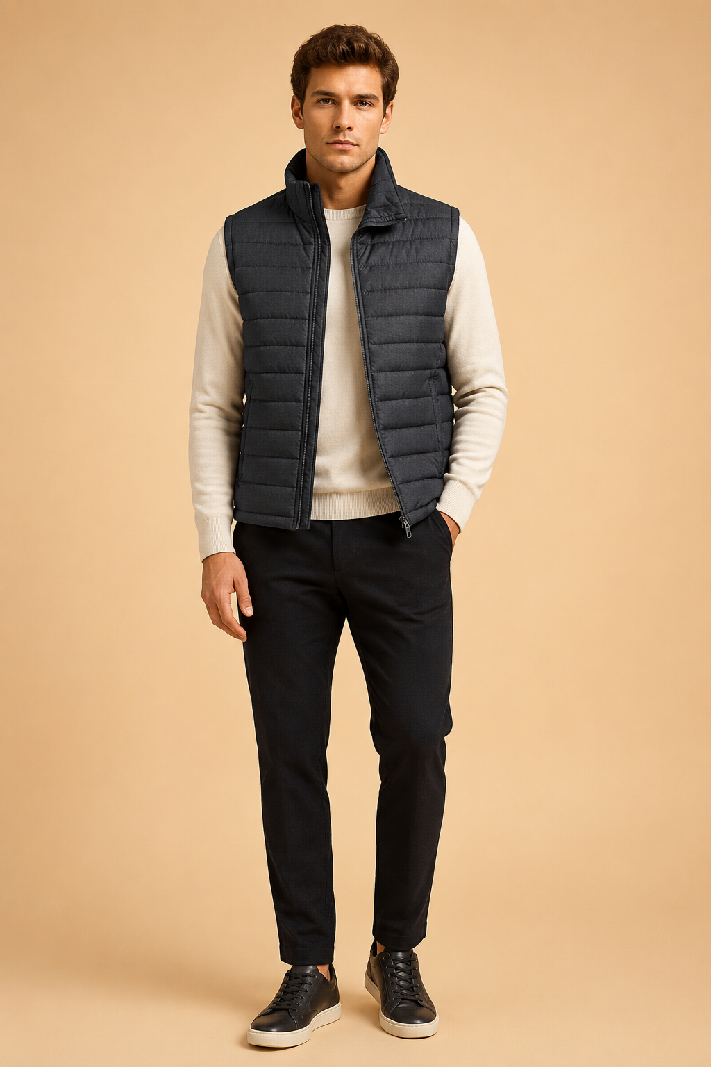 Dawson | Men's Lightweight Quilted Puffer Vest with Full Zip