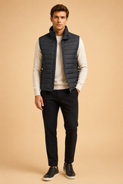 Dawson | Men's Lightweight Quilted Puffer Vest with Full Zip