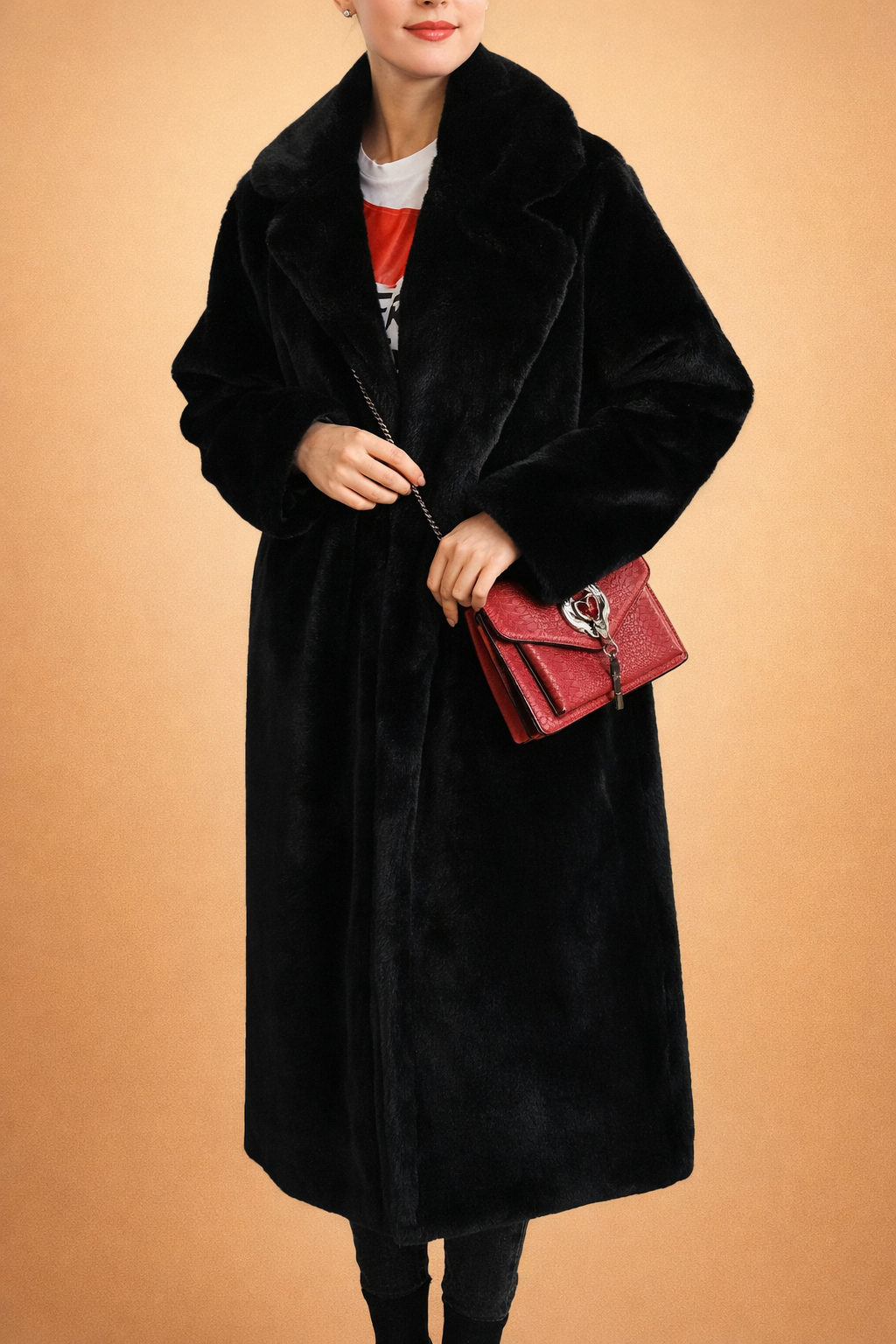 Women's Elegant Wool Coat Classic Tailored Design for Winter
