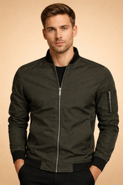 Gary | Lightweight Bomber Jacket with Zip and Pockets