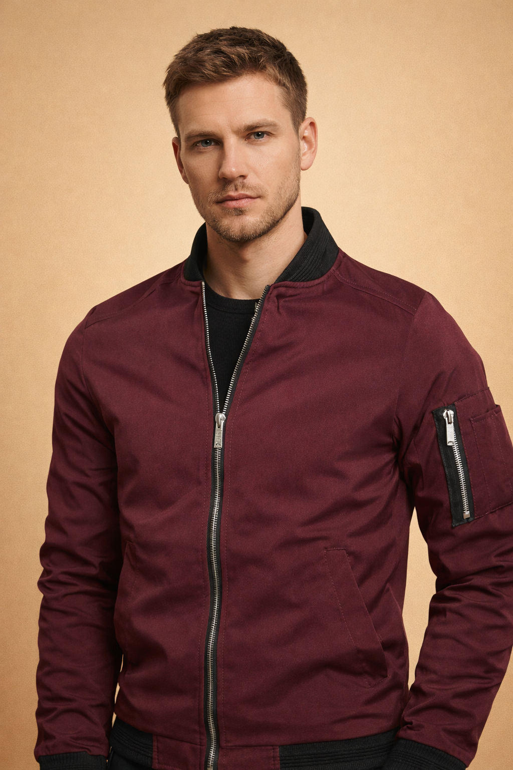 Gary | Lightweight Bomber Jacket with Zip and Pockets