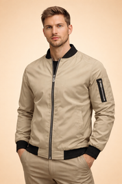 Gary | Lightweight Bomber Jacket with Zip and Pockets