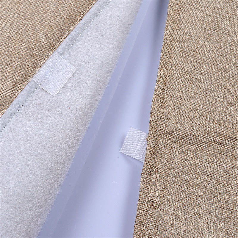 Checkered SHULU Christmas tree base decoration in linen 4