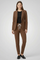 Chic Women's Tailored Trouser Set with Lapel Collar and Elastic Waistband for Effortless Style 8