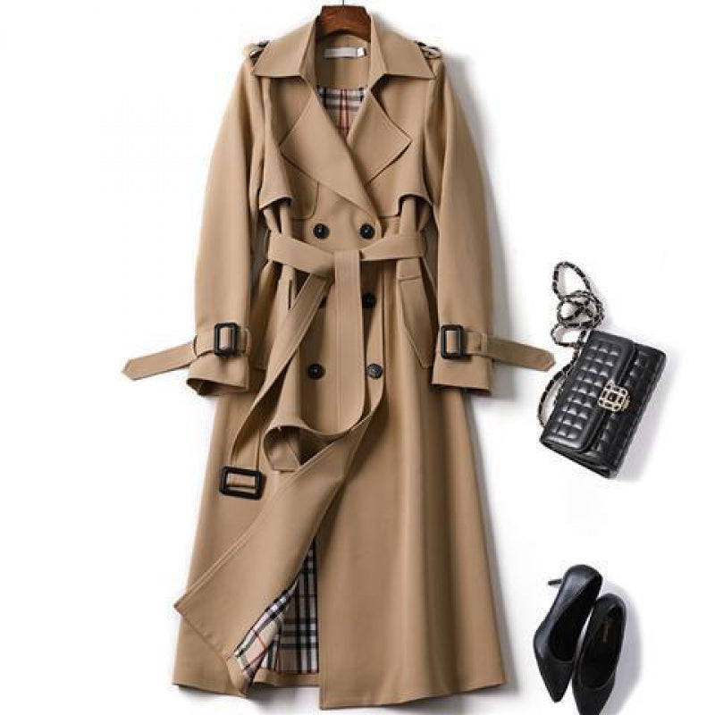 Christai | Women's Long Trench Coat | Buttoned Down Jacket 1