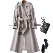 Christai | Women's Long Trench Coat | Buttoned Down Jacket 3