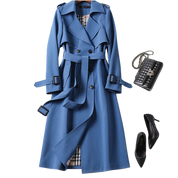 Christai | Women's Long Trench Coat | Buttoned Down Jacket 4
