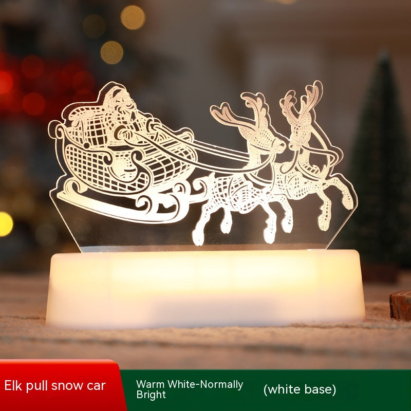 Christmas Decoration 3D Lamp Acrylic LED Night Light New Year Valentine's Day Christmas Children's Gift Christmas Ornament 6