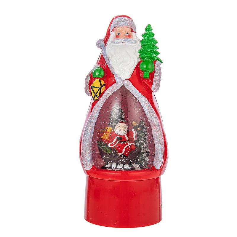 Christmas Decoration Old Man Snowman Music Box Desk Mood Light 5