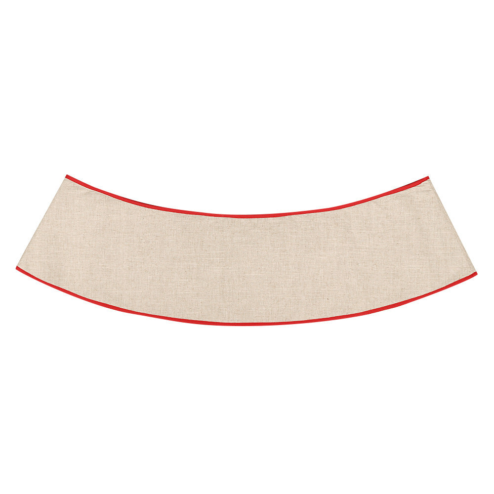 Christmas Elk Tree Skirt Wooden Foldable Decoration 4