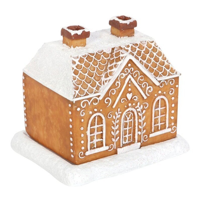 Christmas Snow Top Resin Ginger Cake Cottage Incense Burner 0