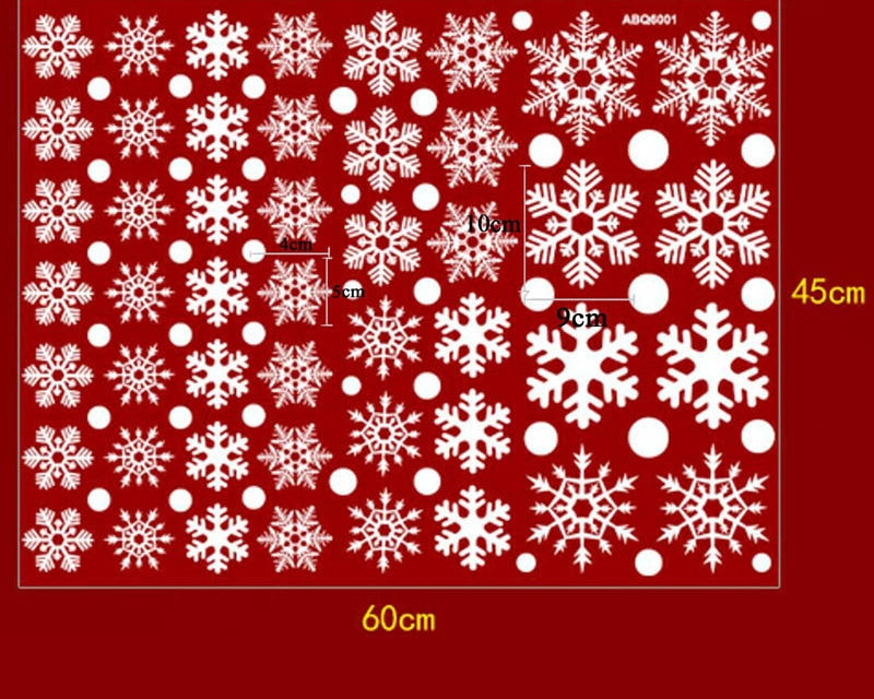 Christmas Snowflake Window Stickers 48 Piece Set 2
