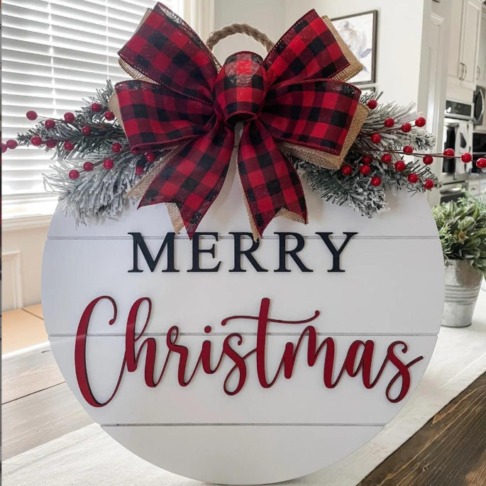 Christmas Tree Board Garland Door Plate Decorations 1