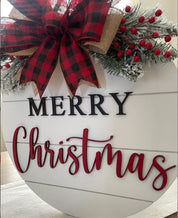 Christmas Tree Board Garland Door Plate Decorations 8