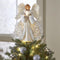 Christmas Tree Ornament Golden Angel Doll Treetop Star LED Glow 1