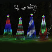 Christmas – Multicolor LED animated outdoor Christmas tree light show 1