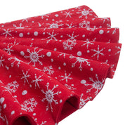 Christmas non-woven fabric white color with red outsole snowflake tree skirt 4