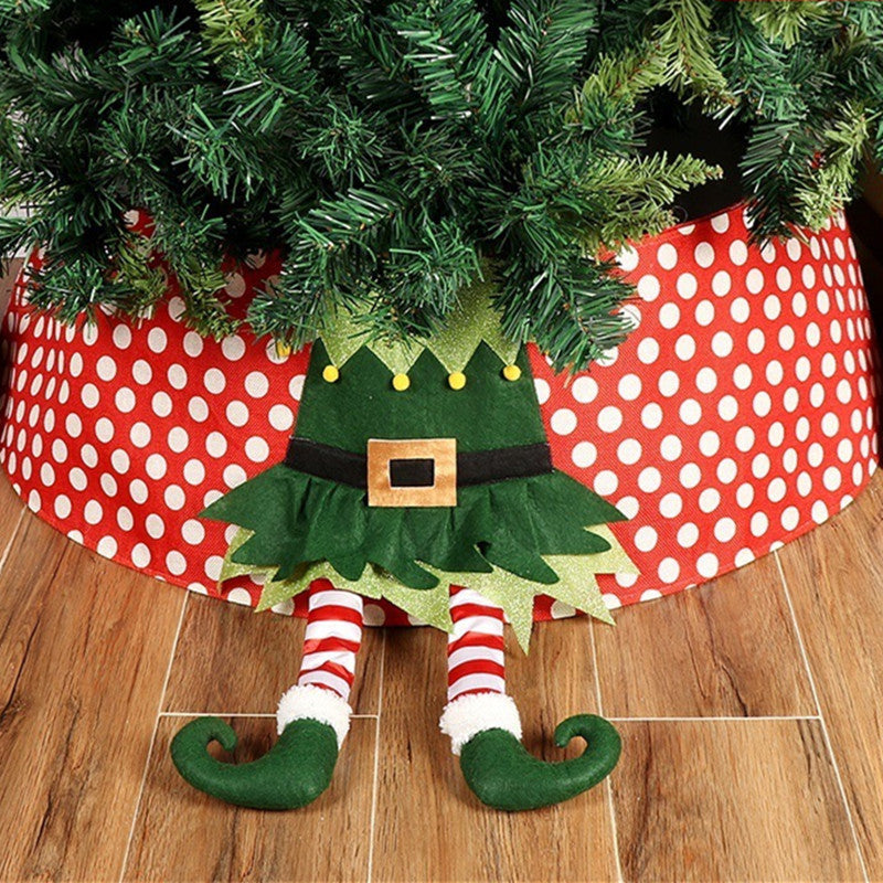 Christmas red/white polka dot tree skirt 1
