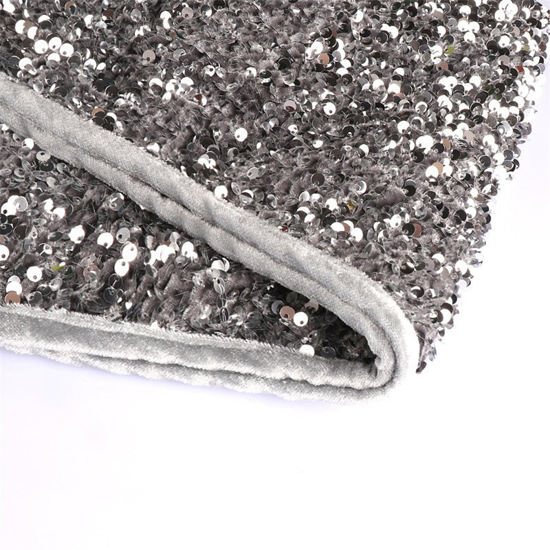 Christmas sequin decoration for Christmas tree, sequin tree skirt 3