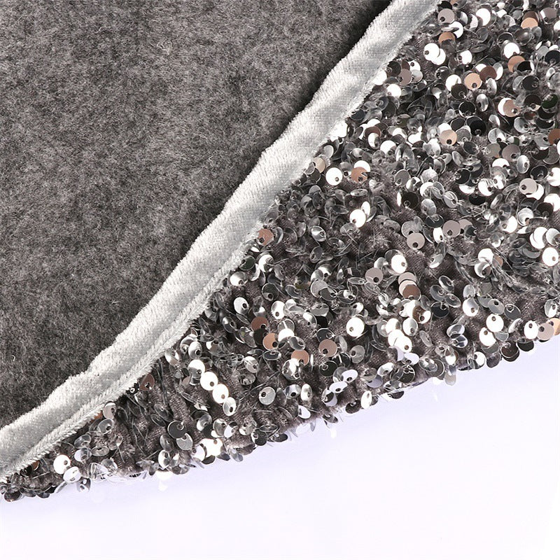 Christmas sequin decoration for Christmas tree, sequin tree skirt 4