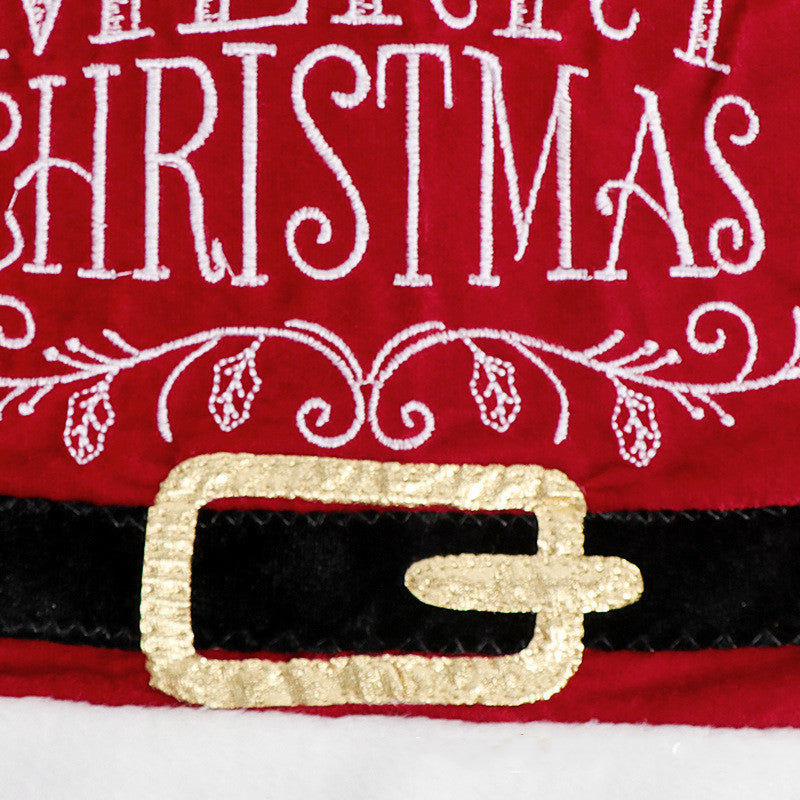 Christmas tree base Decorative velvet belt Tree skirt 3