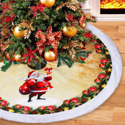 Christmas tree base decoration for Christmas tree, tree skirt, 98 cm, flannel, old man tree 2