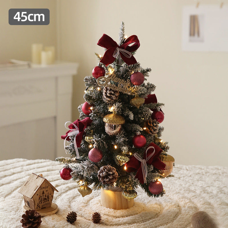 Christmas tree set for the desktop 45 cm window decoration mini ornaments 0