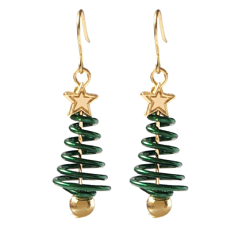 Christmas tree shaped earrings for women 0