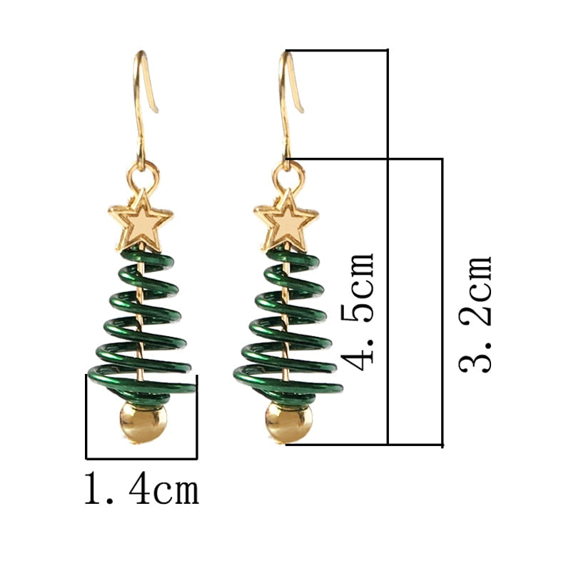 Christmas tree shaped earrings for women 1