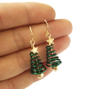 Christmas tree shaped earrings for women 2