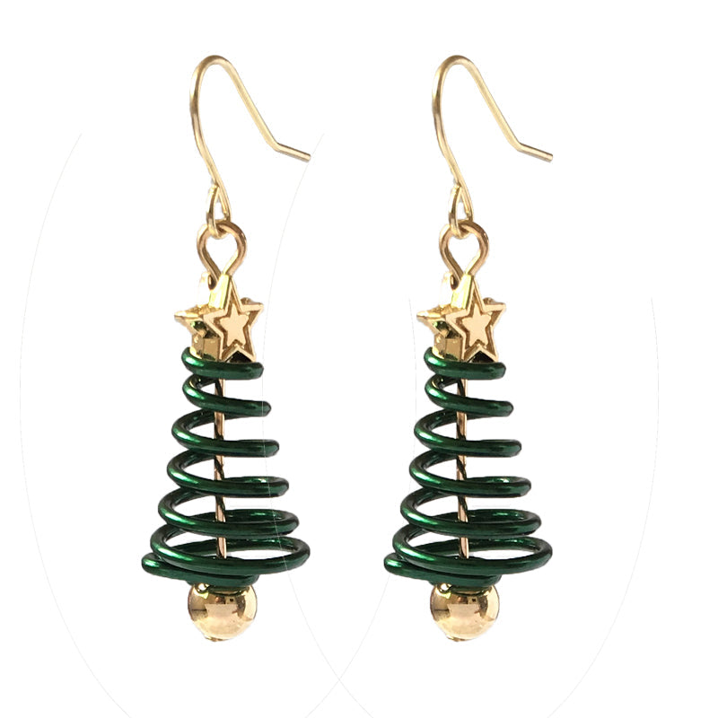 Christmas tree shaped earrings for women 4