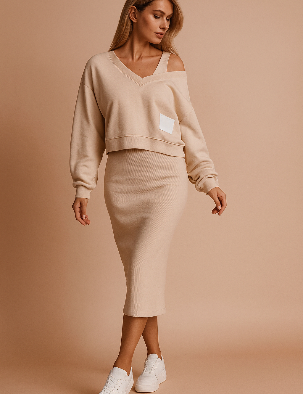 Claire | Casual Skirt and Sweater Set 0