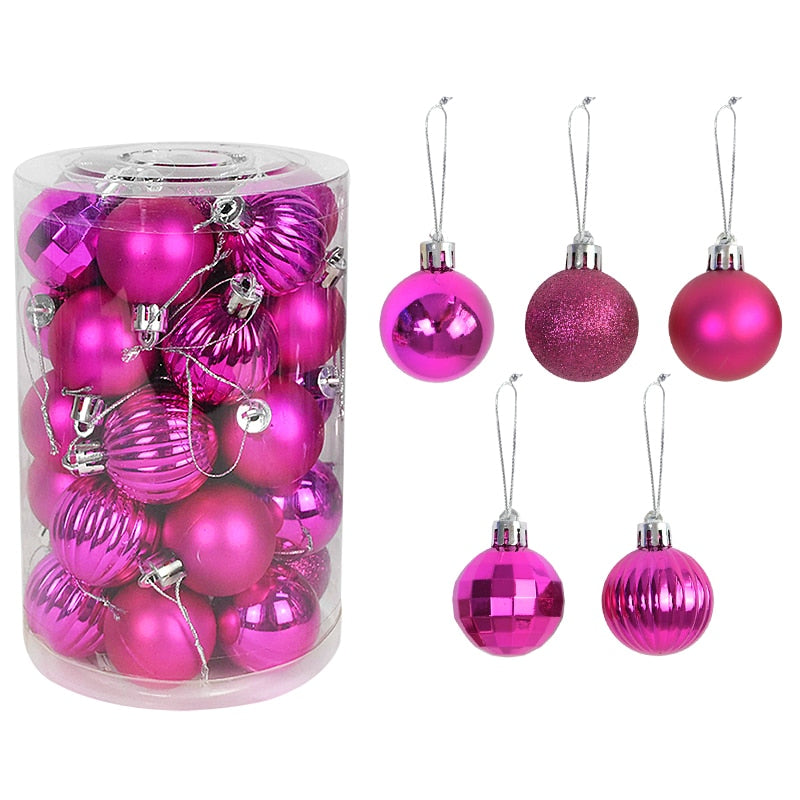 Colorful Christmas tree decoration balls set 2